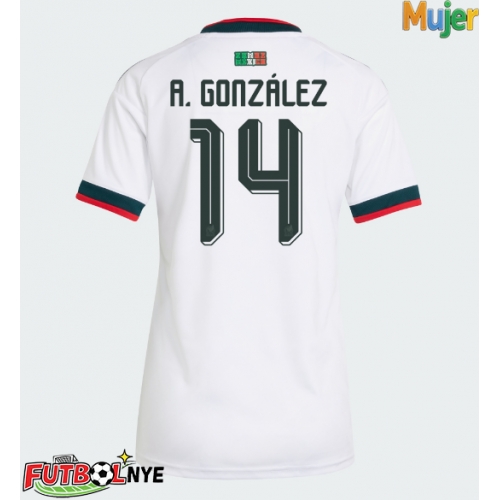 Camiseta México Armando Gonzalez #14 Visitante Equipación para mujer Mundial 2026 manga corta